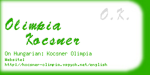 olimpia kocsner business card